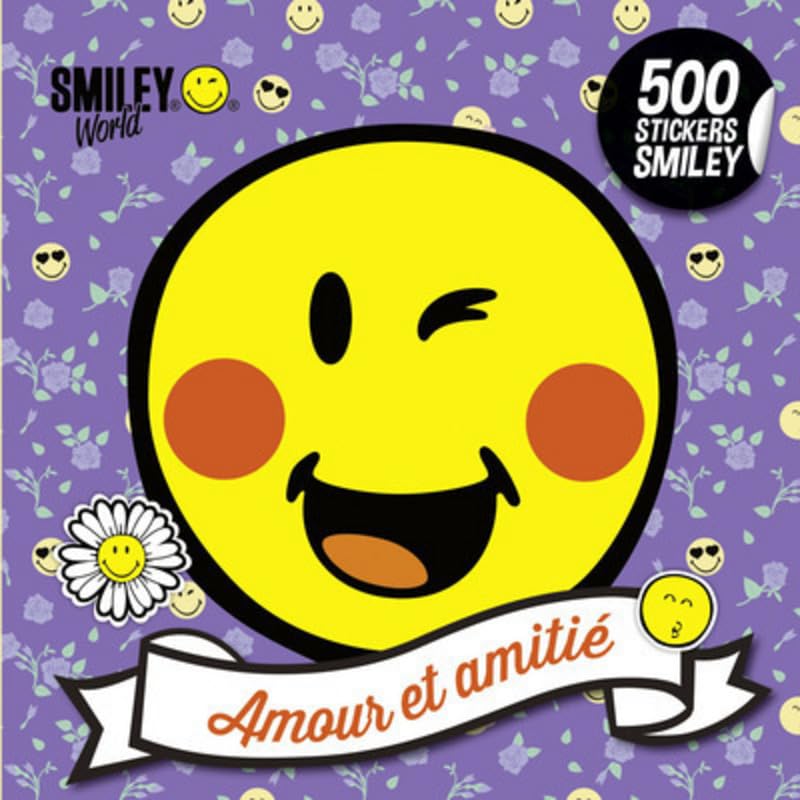 Smiley - Livre d'autocollants - 500 stickers Smiley - Amour et amitié - Dès 3 ans