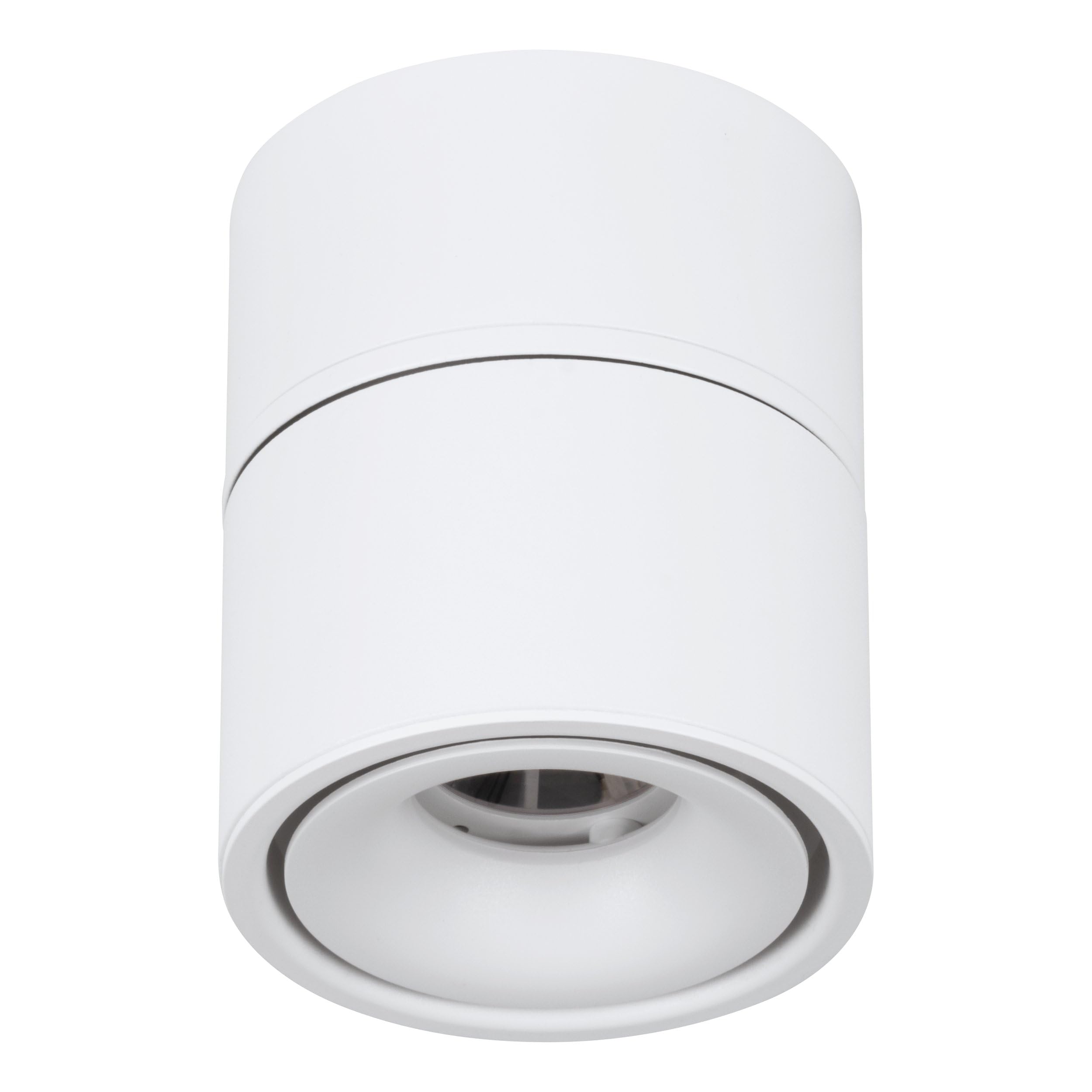 Eglo Semi-recessed LED spot Light Bohoyo, Ceiling Spotlight, recessed or Flush-Mount lamp, Downlight Made of Aluminium in White, ∅ 10 cm