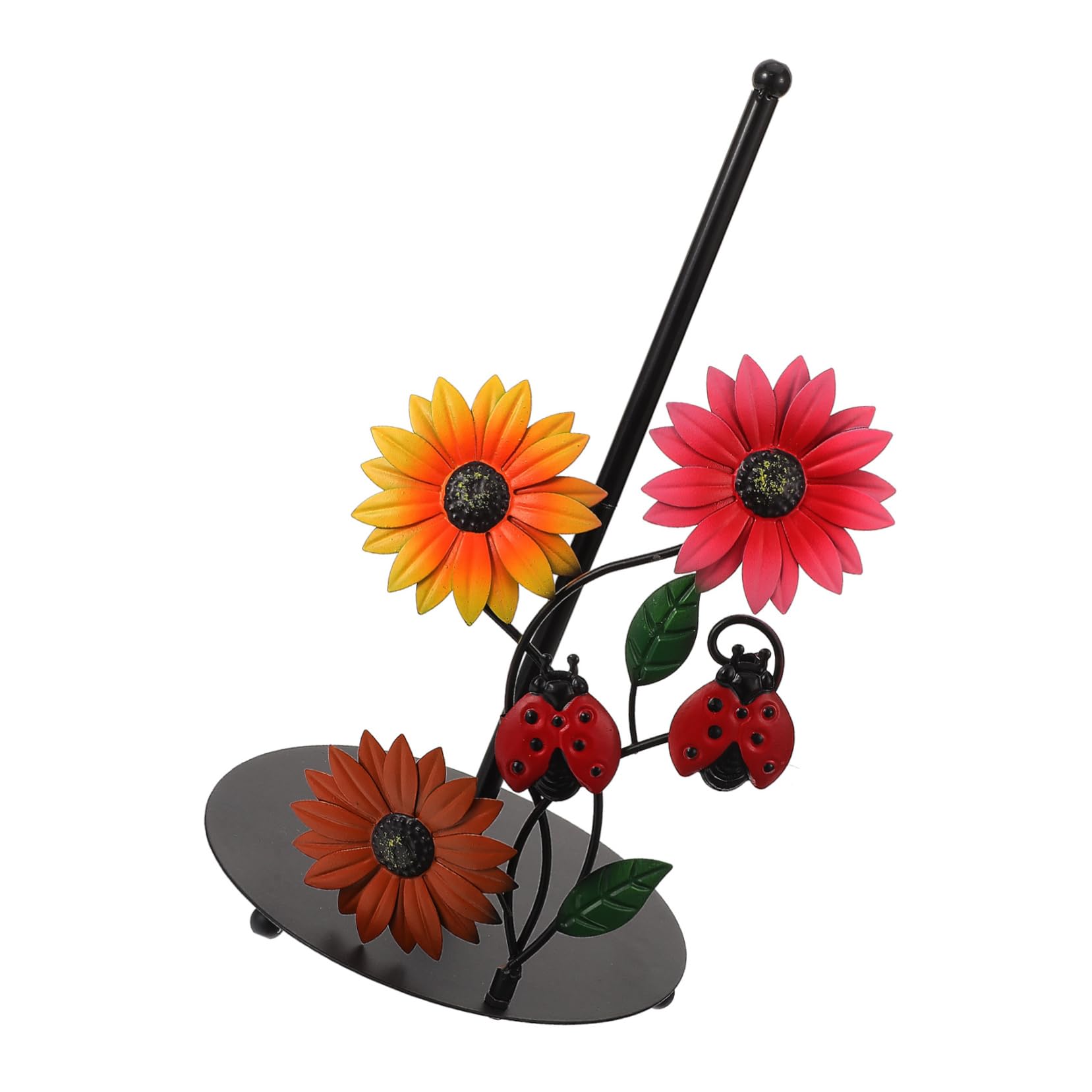 Uonlytech Porta Rotolo da Cucina in Ferro a Girasole, Supporto da Tavolo Stabile, Decorazione Elegante per Cucina e Soggiorno, Facile da Spostare