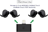 Vista 5 de i10L: transmisor divisor digital Bluetooth para iPhone, iPad, iPod Touch con conector Lightning. Funciona bien transmitiendo a 2 juegos de Apple