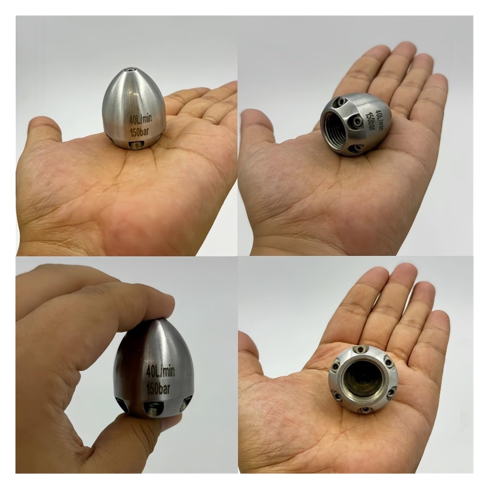 Edelstahl 1/2" 40L/min Abwasserdüse, Hochdruck-Reinigungsstrahl for Rohrbaggerung
