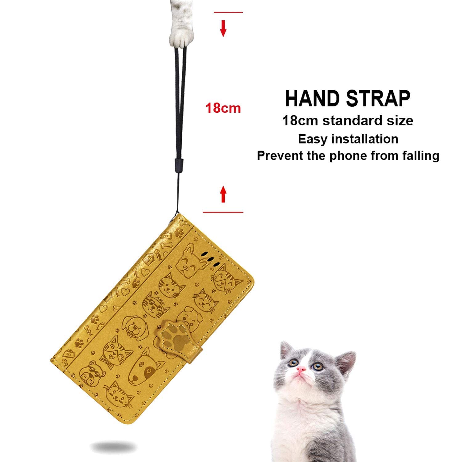 LEMAXELERS Custodia Portafoglio Con Cernita Magnetica Per Samsung Galaxy A10S | Fodero In Pelle PU Con Pittura Colorata Tigre Bianca E Nera | Supporto A Leggio E Protezione Antiurto - 4