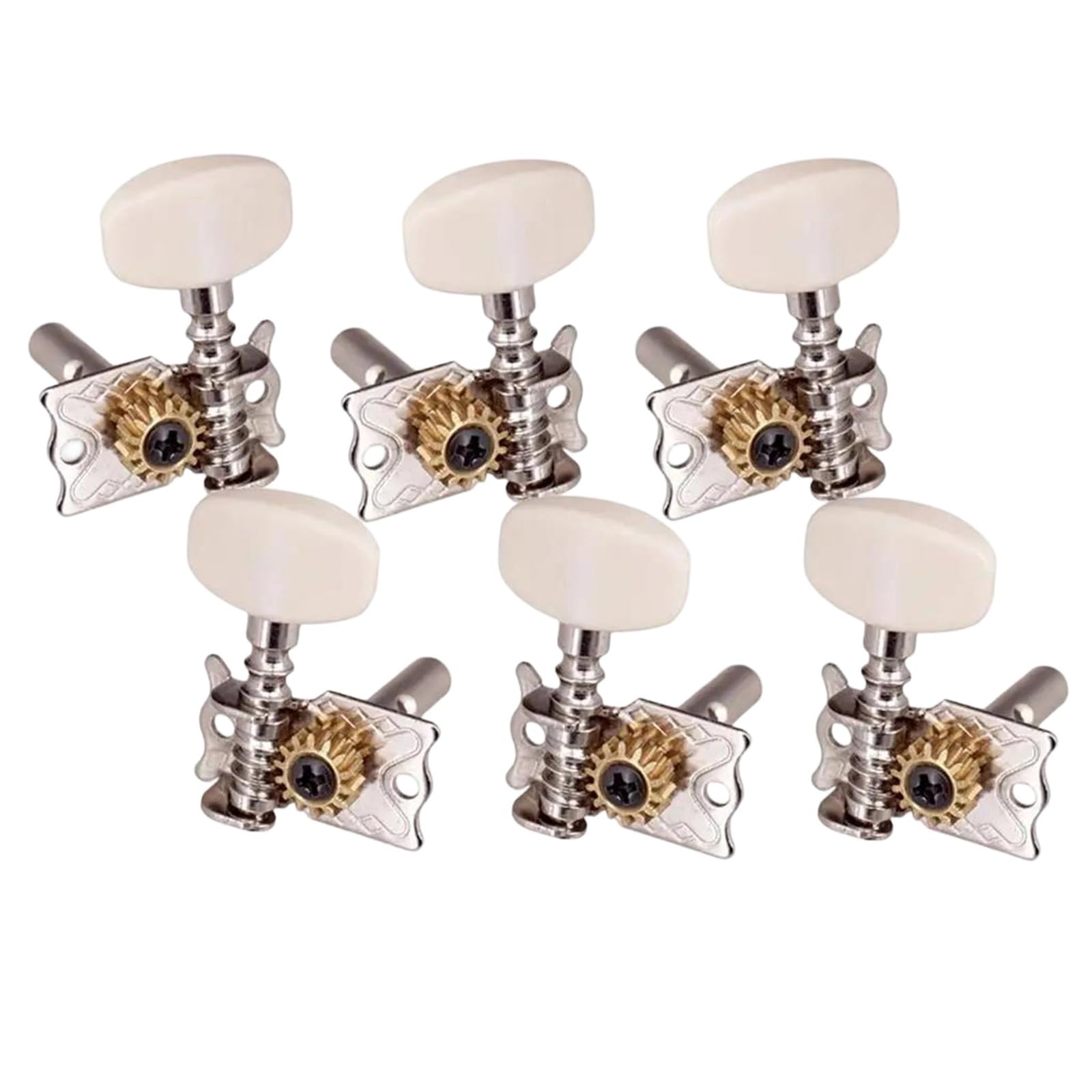 Meccaniche Per Chitarra Set Di Ricambio Per Accordatori Chitarra Classica Acustica Teste Macchine Peg Ingranaggi Aperti Impieghi Gravosi