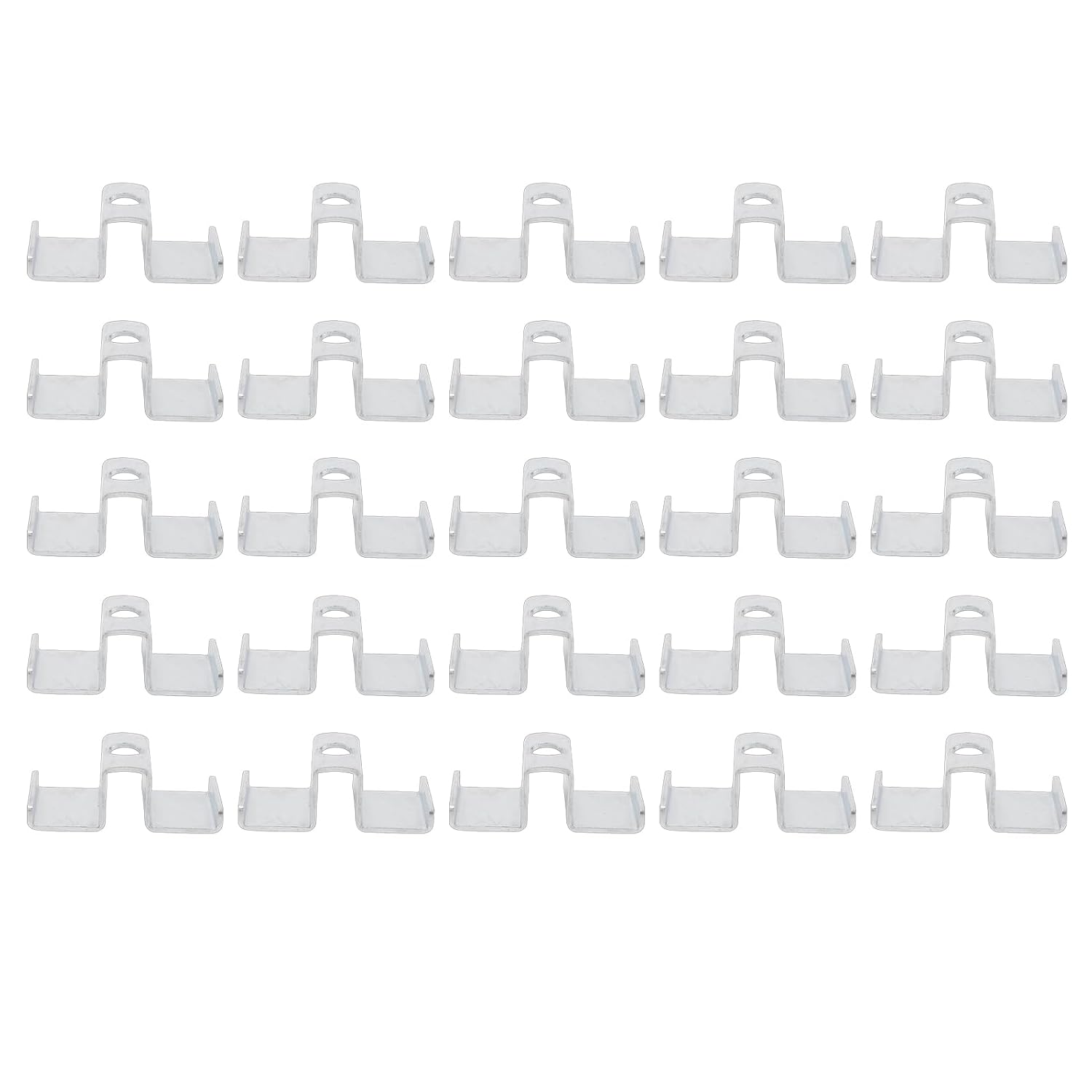 Hilitand 25pcs Grating Saddle Clamps Grating Fasteners Fixing Clamps Galvanized Steel for Industrial Flooring Drainage Systems with Oval Hole Design