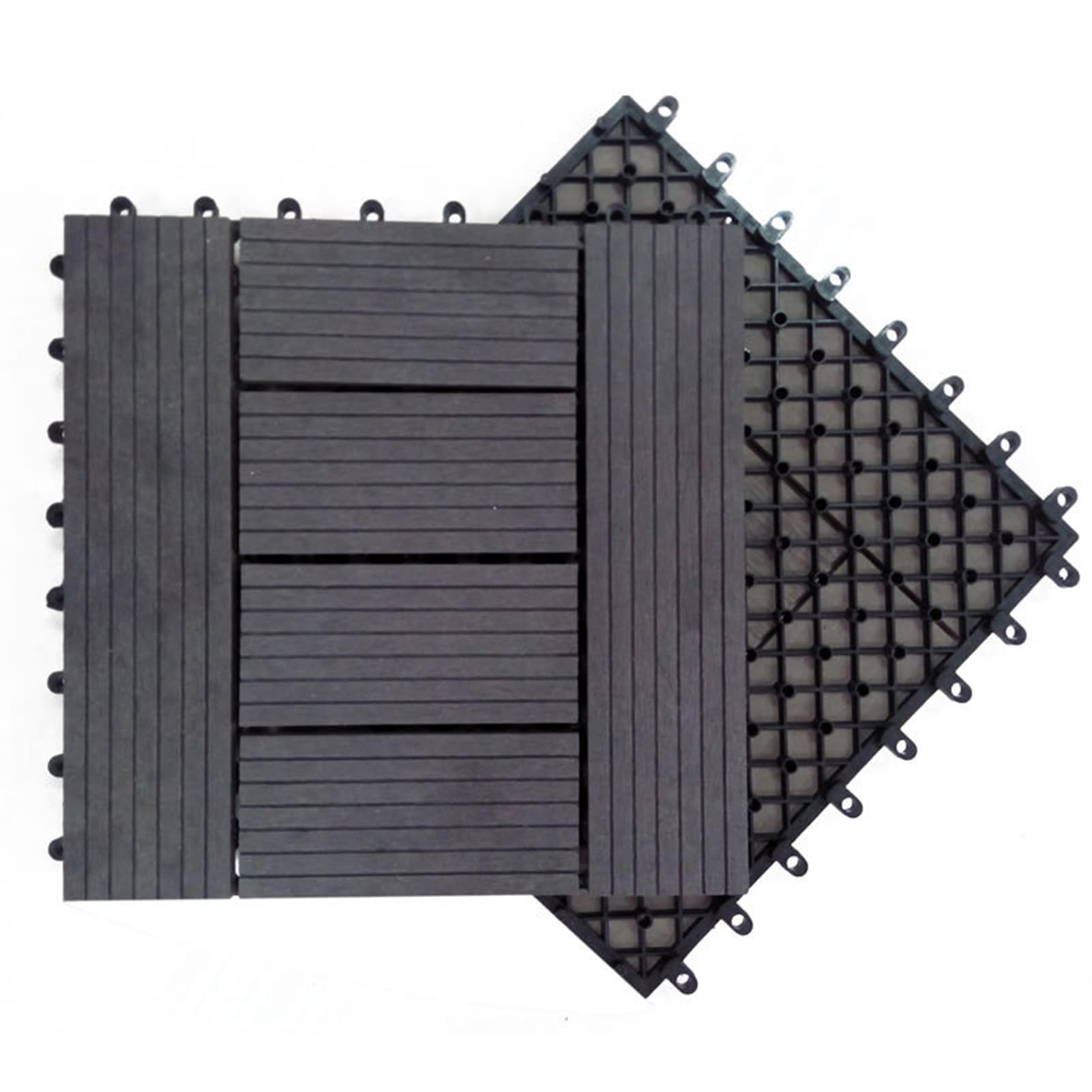 Azulejos de cubierta entrelazados madera acacia
