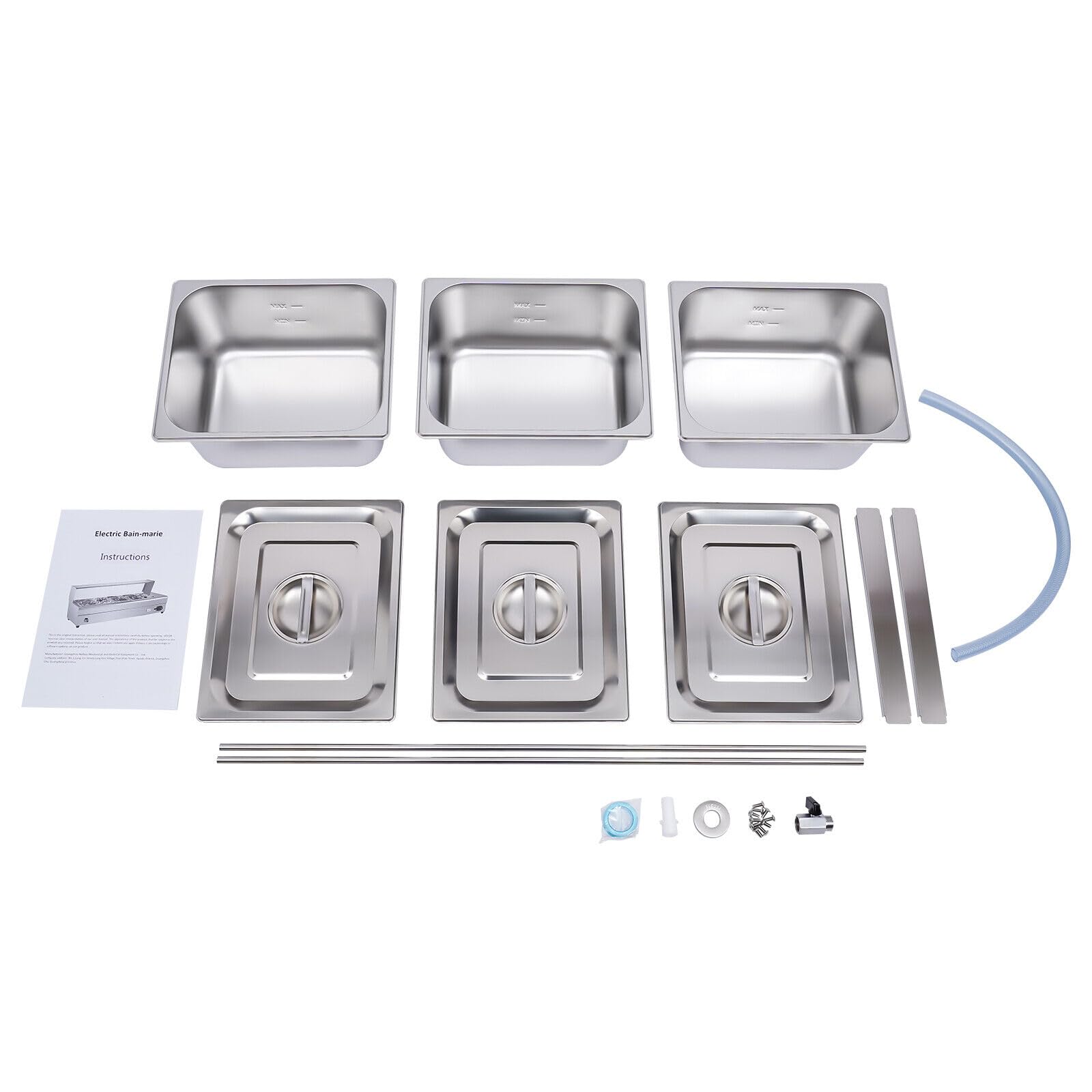 Chafing Dish - Scaldacibo elettrico da 1200 W, per ristoranti, snack bar, pizzerie, ecc