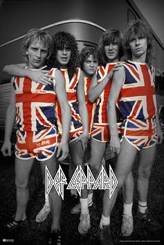 Laminated Def Leppard Poster 80s Aesthetic Rock Band Poster Dry Erase Wall Art 12x18