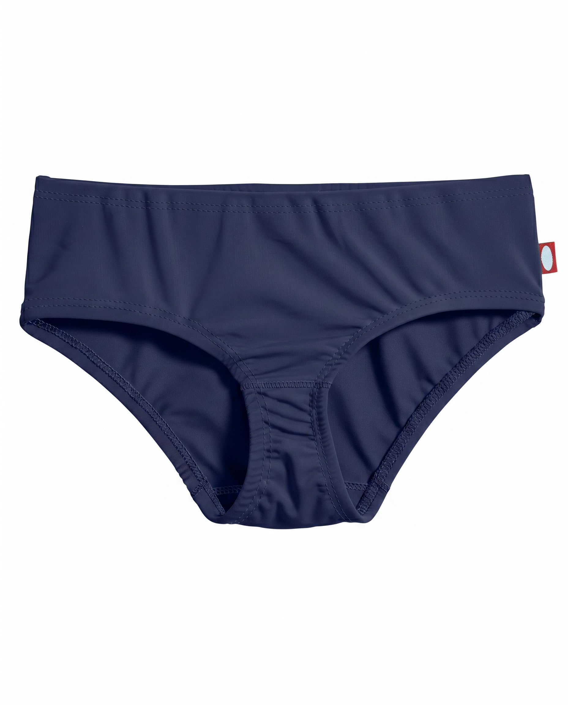 City Threads Girls Swim Bikini Bottom - UPF 50+ Sun Protection, Soft, Comfortable, Durable, Made in USA - Navy with Matching Stitch, 6
