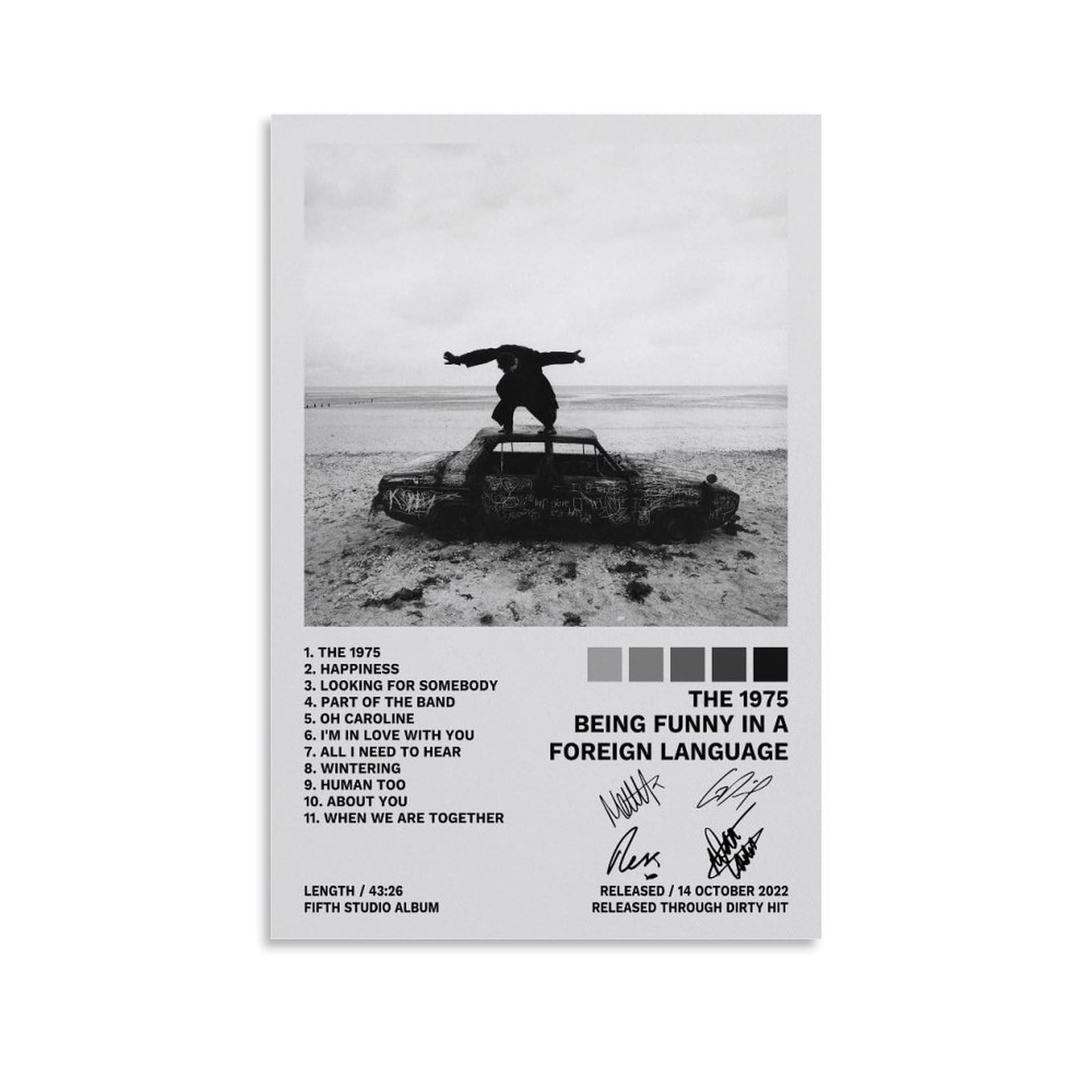 The 1975 'Being Funny in A Foreign Language' Album Cover Art Canvas Wall Poster - Modern Family Bedroom Decor - 16x24inch