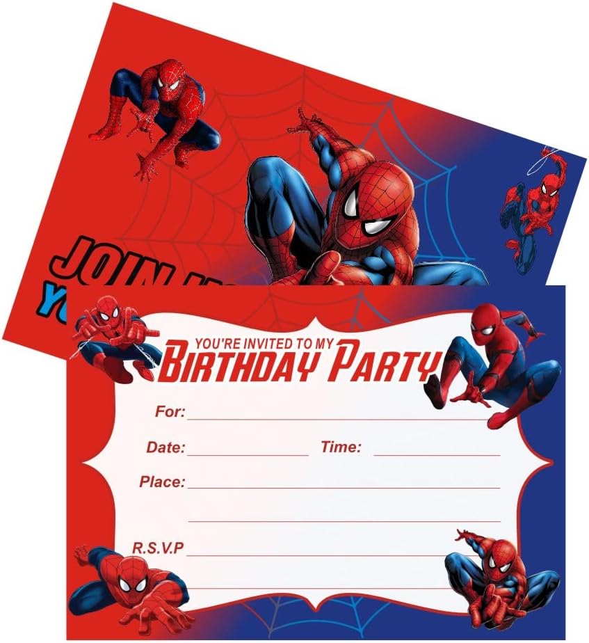 12PCS Birthday Invitations Birthday party supplies decorations (4)