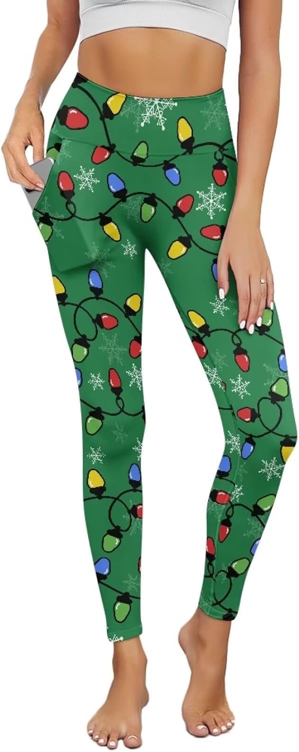 Athletic Leggings for Women High Waisted Yoga Pants with Pocket Tummy Control Pants for Workout Running Size XS-3XL