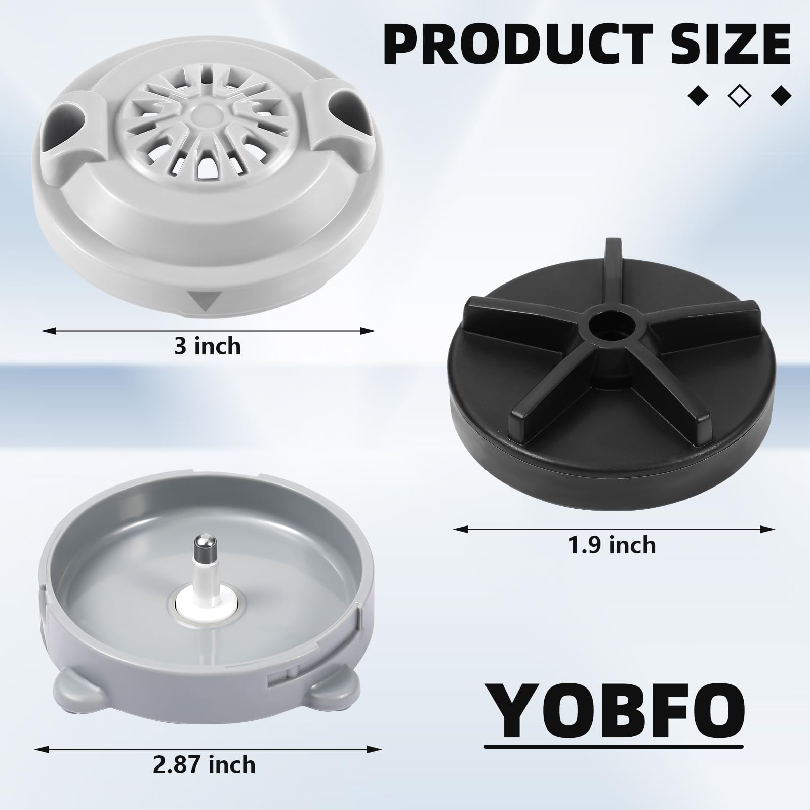 BF-004 - Motor magnético sin tubo, ajuste universal para LURACO Jet Motor, pedicura, spa, tinas de spa, parte de silla, cabeza magnética, paquete de 3 6