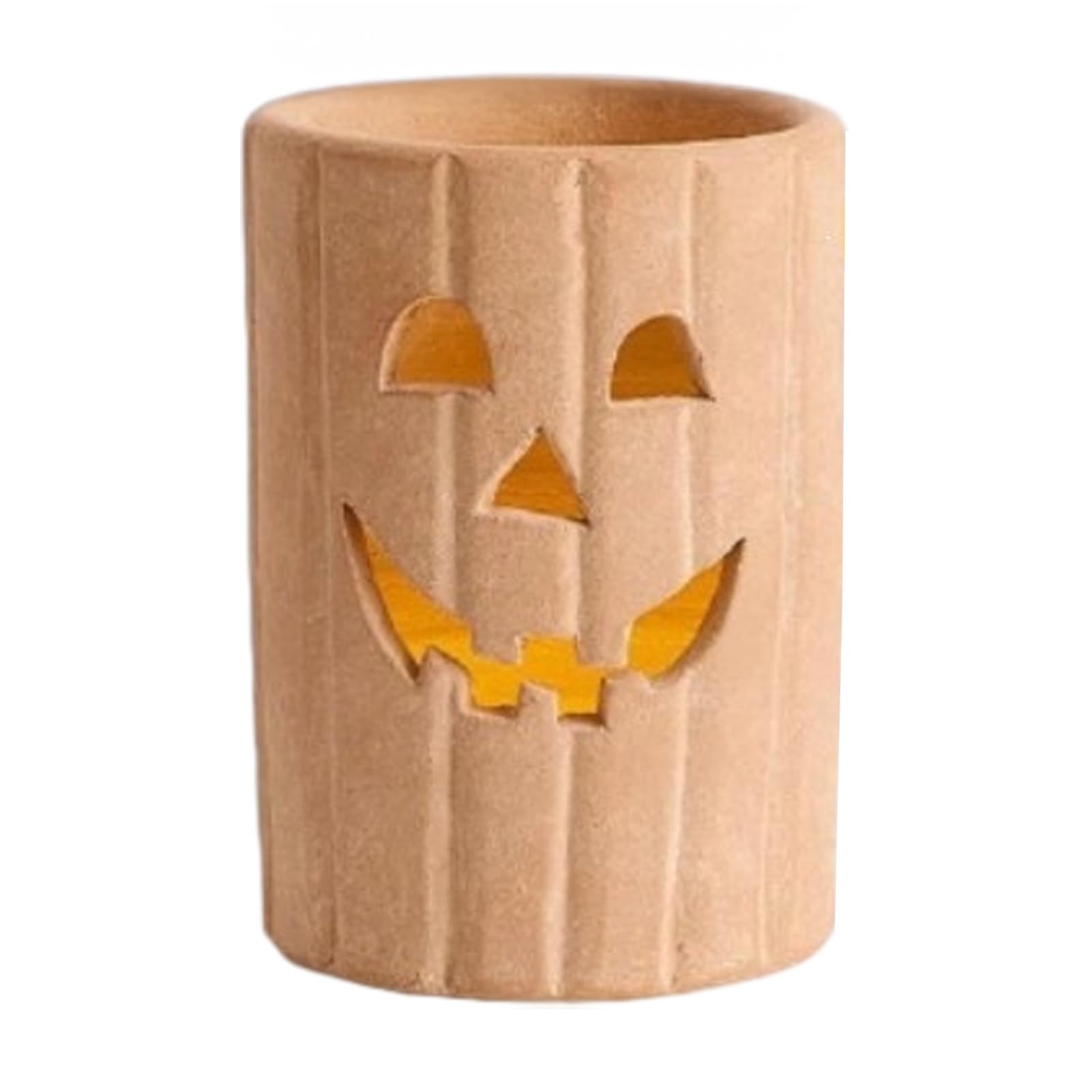 Virelynx Halloween Pumpkin Candle Holder, Vintage Resin Lantern for Decor