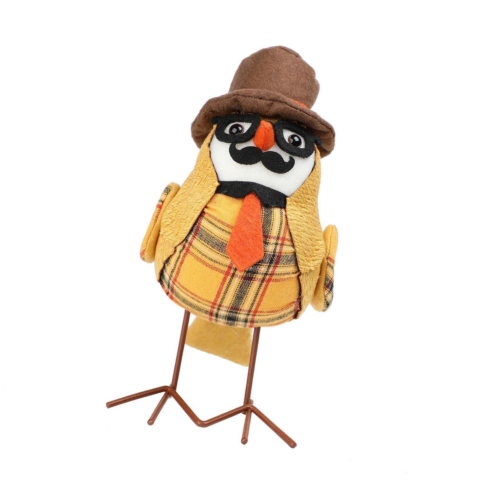 Hsioluted Festival Bird Figurine with Hat Harvest Festival Bird Figure Bright Color Ornament for Decoration Hat Decoration