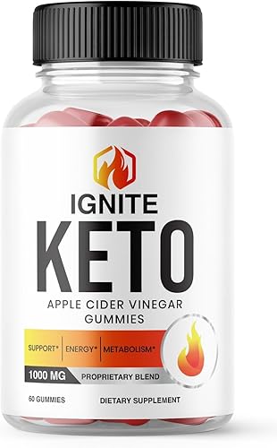 Zonata Ignite Keto ACV Gomitas Ignite Keto Gomitas de vinagre de sidra de manzana para perder peso (60 gomitas Keto)