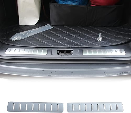 YIWANG 304 acero inoxidable interior parachoques trasero puerta umbral placa de desgaste 2 unids para Land Rover Range Rover Evoque 2012-2019 Auto