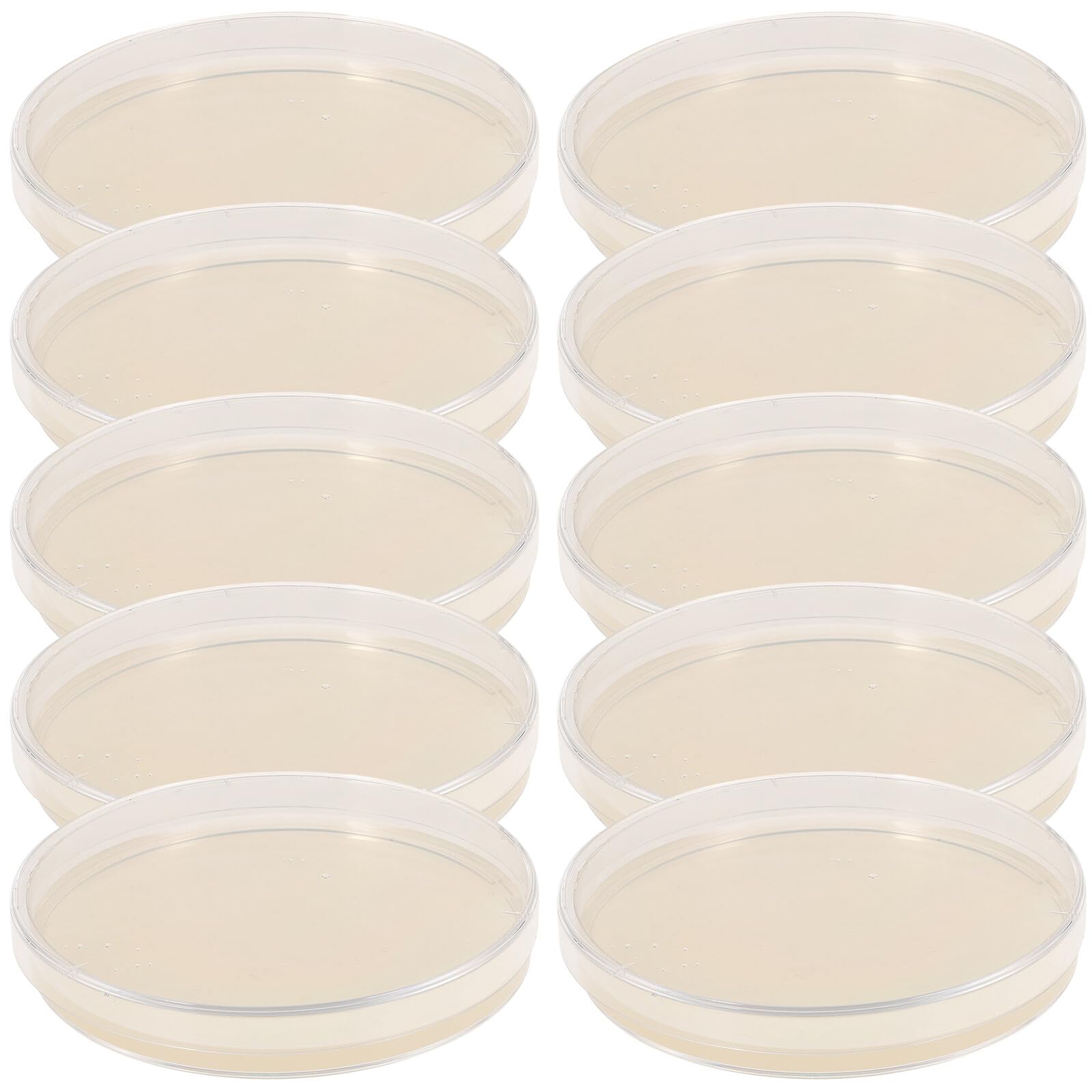 FOMIYES 10 Pezzi Piastre di Petri Agar Nutrienti Preversate, Facili da Usare, Design Professionale e Favoriscono la Crescita Rapida per Isolamento di Campioni Puri