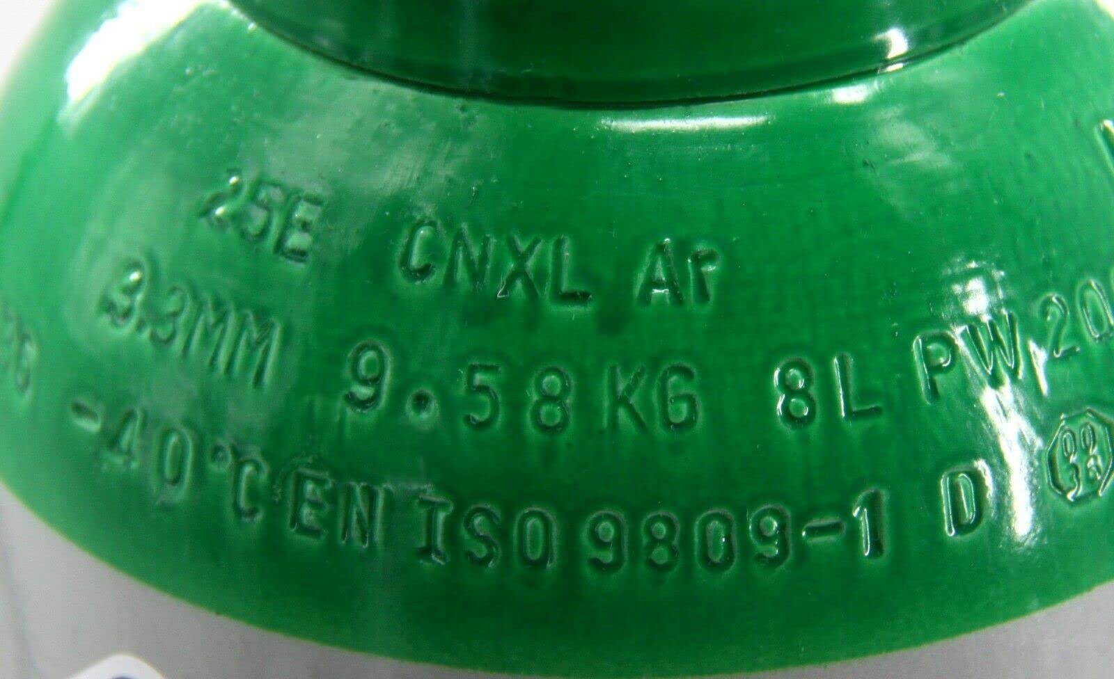 Bombola del gas Argon (100%), gas per saldatura, 8 litri, TIG/WIG MIG, con riduttore grande