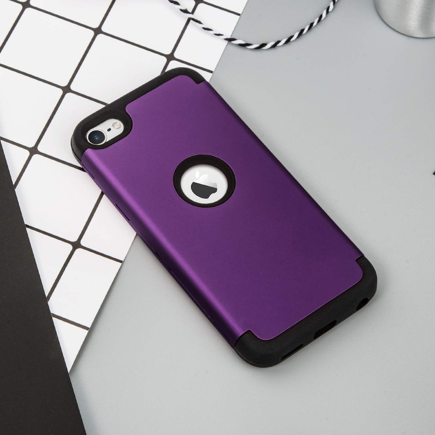 iPod Touch 7th Generation Case with 2 Screen Protector, IDweel Heavy Duty High Impact Armor Shockproof Case Cover Protective Case for Apple iPod Touch 5/6/7th Generation, Deep Purple+Black : Electronics