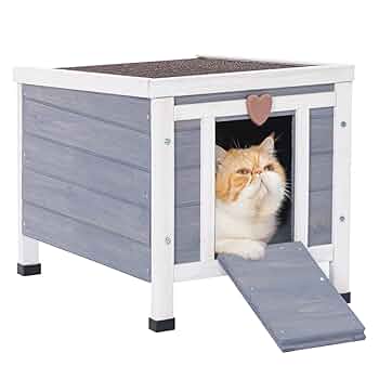 Cat House For Outside Outdoor Cat House, Outdoor Cat House Weatherproof, Indoor Dog House Thickened Weatherproof Foldable Cat Tent Winter Warm Oxford Cloth Stray Cats She Cat House Outdoor