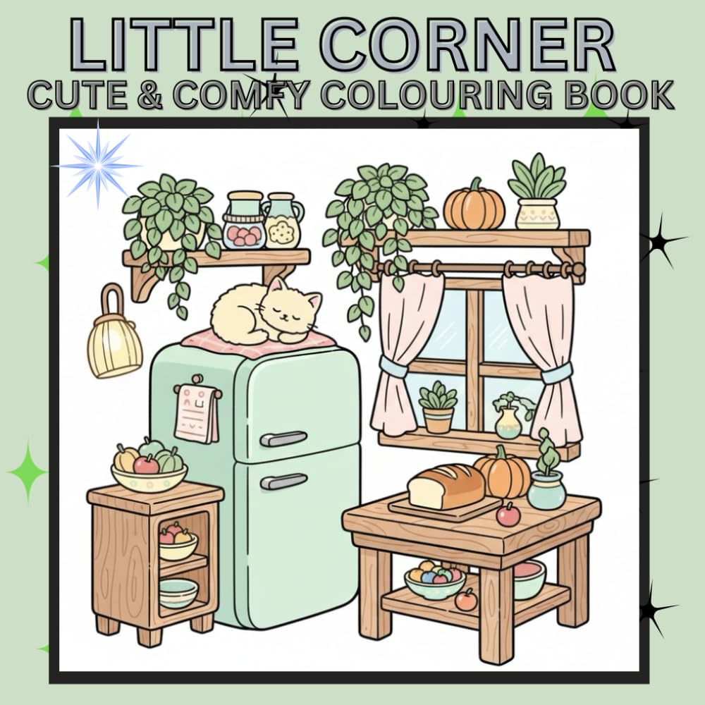Little Corner: Cute & Comfy Coloring Book for Relaxation, Stress Relief, and Cozy Moments