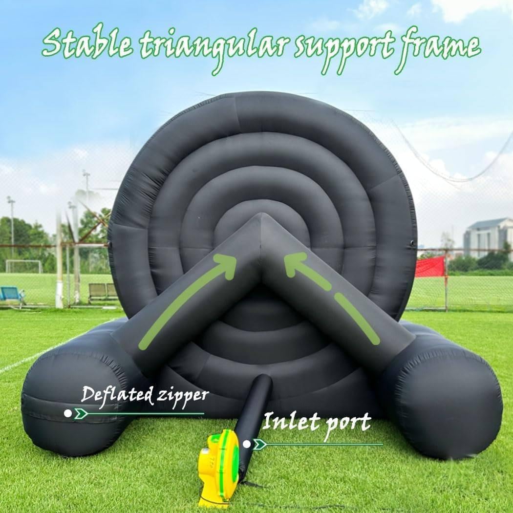 NewModel Outdoor Dart Board, nadmuchiwana piłkarska tarcza do darta z dmuchawą i 8 nadmuchiwanymi piłkami, samoprzylepne lotki, do gier sportowych na świeżym powietrzu i gry w rzutki