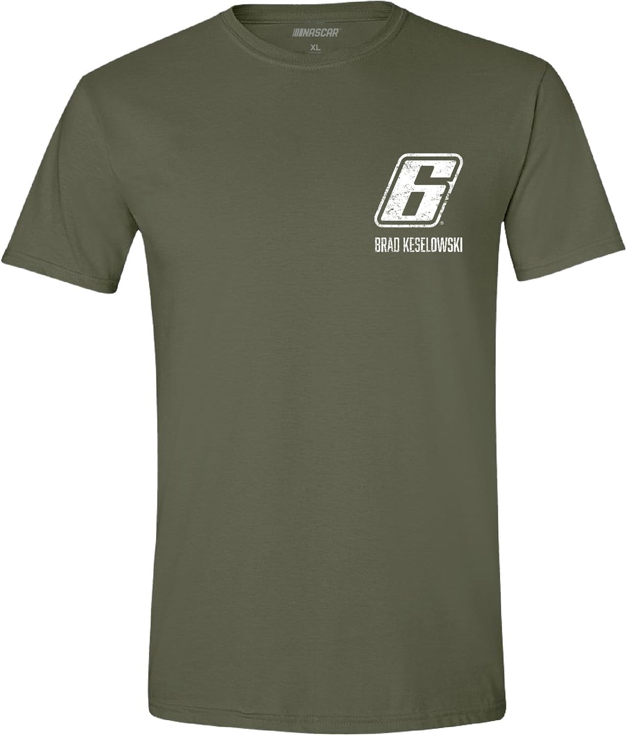 Brad Keselowski 2025 Green American Flag T-Shirt - Driver Number Racing Apparel 2XL