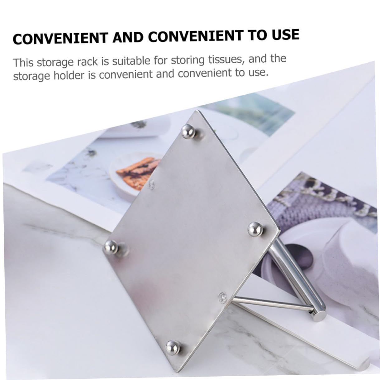 Portatovaglioli Design Moderno da Tavolo in Acciaio Inossidabile Argento e Superficie Attraente Resistente All'usura Quotidiana per Cucina e Altri Ambienti