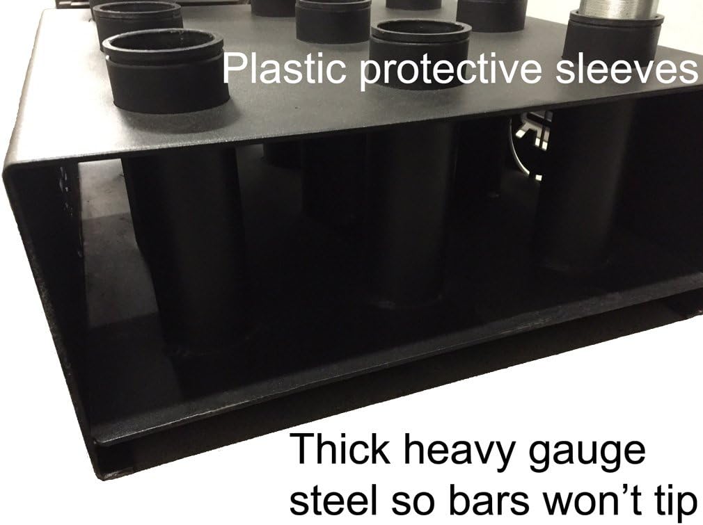 Rep Fitness 9 Barbell Rack | Vertical Storage Olympic Bar Holder Stand | Heavy Duty Steel Base for Home or Commercial Gym Organization | Floor Standing Weight Bar Organizer | Fits 2-Inch Barbells