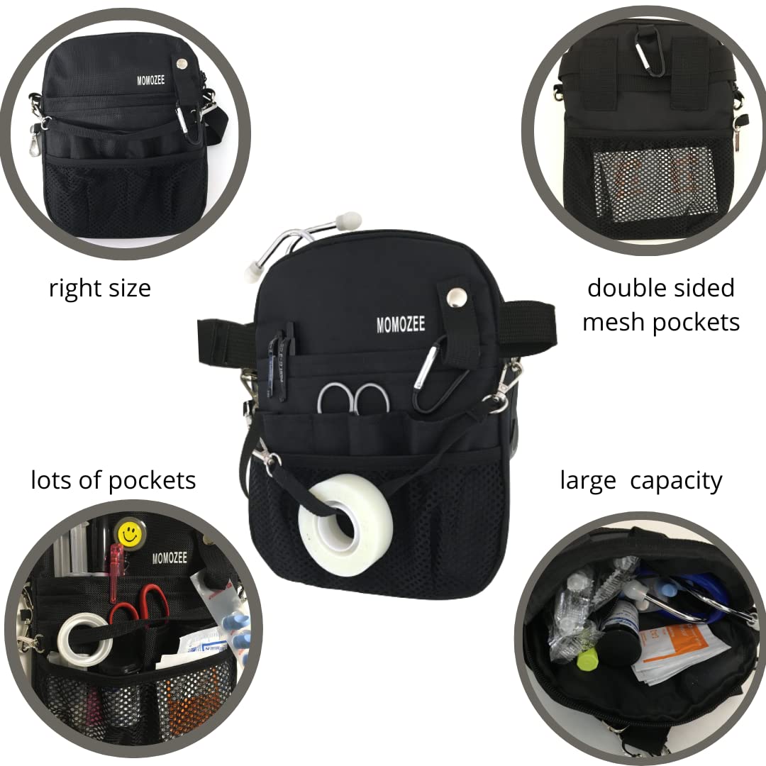 MOMOZEE Bolsa de enfermera, artículos esenciales de enfermería para enfermeras, artículos esenciales para estudiantes de enfermera, accesorios de enfermeras para el trabajo, bolsa de cintura de regalo