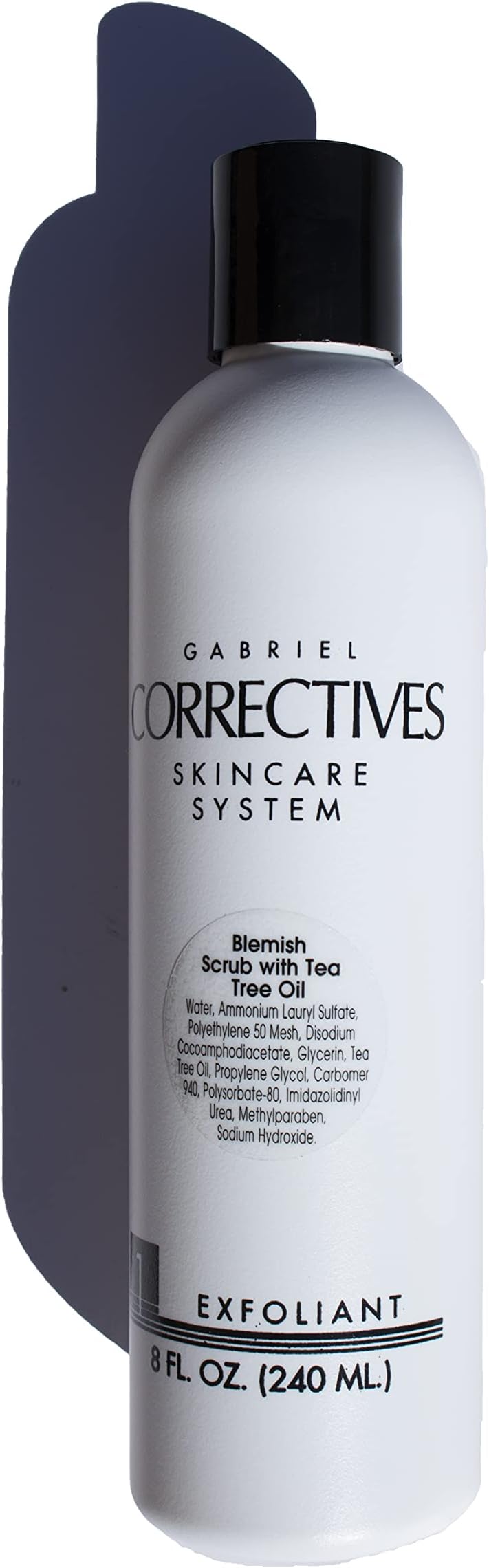 Gabriel Correctives Blemish Scrub with Tea Tree oil 8 oz./ Exfoliant/Acne Prone Skin/All Natural, Organic Tea Tree/Eco-Friendly, Eco-Responsible