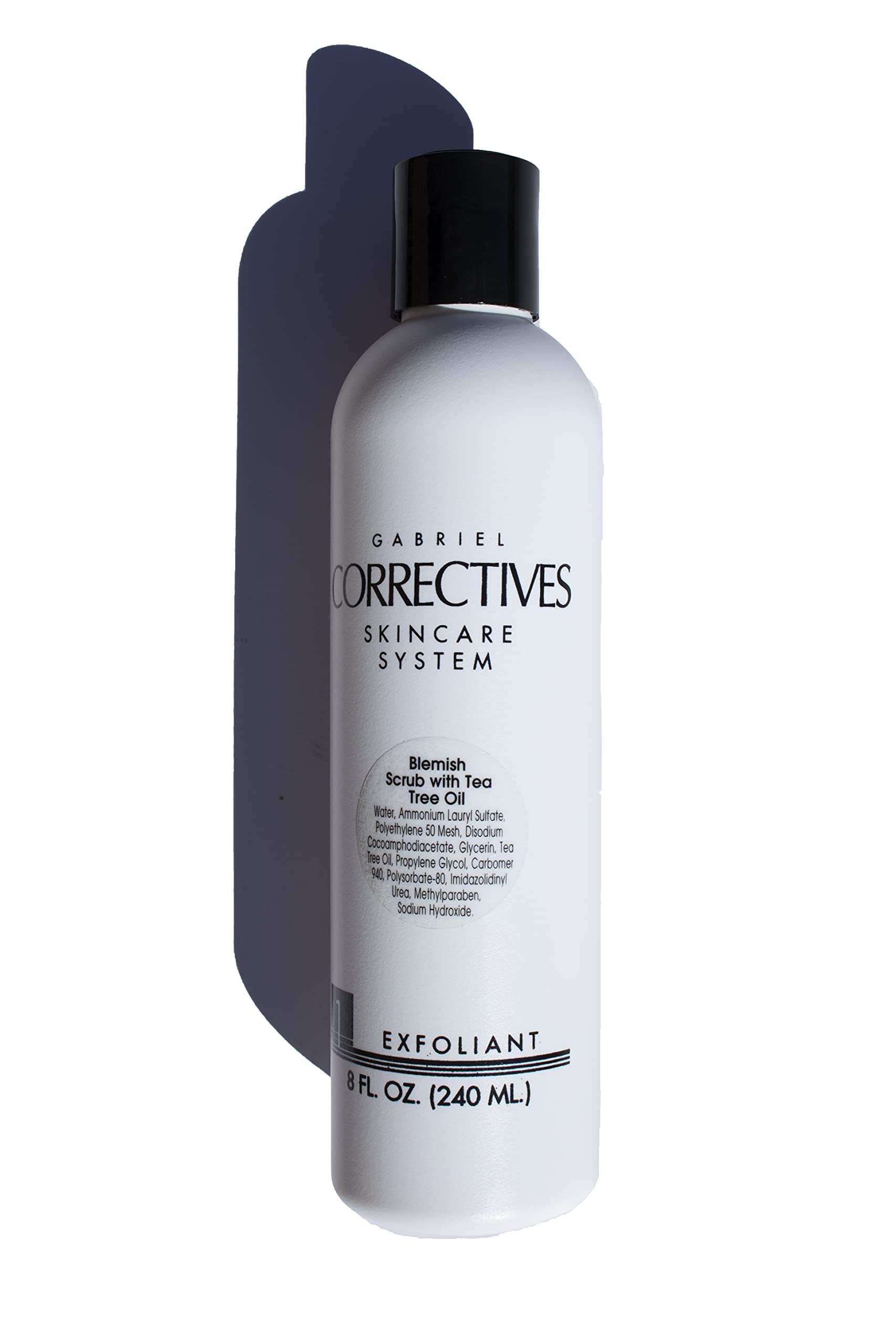 Gabriel Correctives Blemish Scrub with Tea Tree oil 8 oz./ Exfoliant/Acne Prone Skin/All Natural, Organic Tea Tree/Eco-Friendly, Eco-Responsible