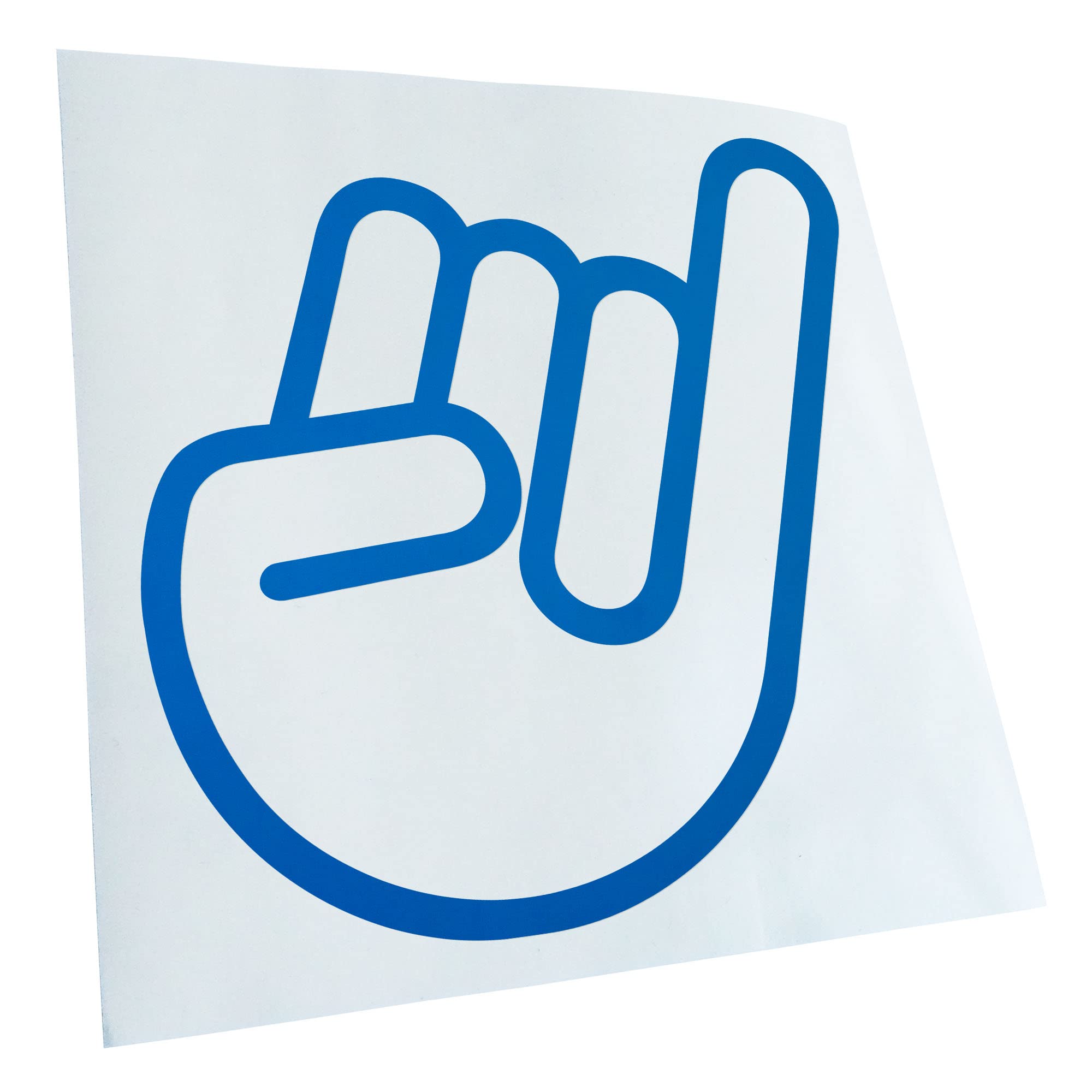 Kiwistar - Car Sticker - Blue - 24 x 24 cm Stink Finger - Shocker Hand - Rear Window Car Sticker Weatherproof for Car Truck Moped Truck - Sticker Exterior Self-Adhesive Tuning Accessories for Window