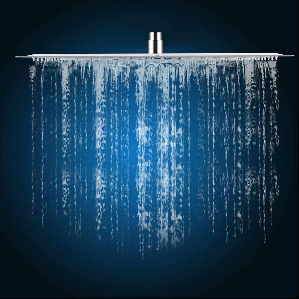 Buy POCREATION 20 Inch Square Rain Shower Head, Modern Bathroom Stainless Steel Rainfall