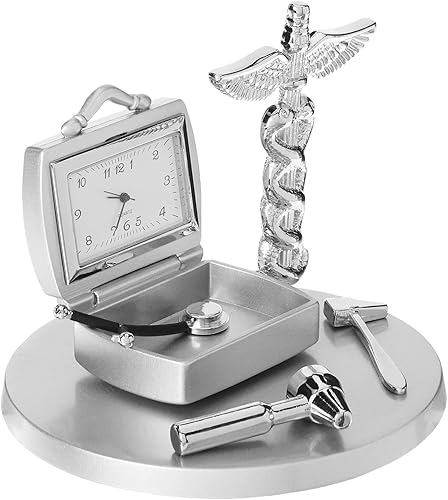 Sanis Enterprises Reloj Doctor, 3.5 pulgadas, plateado