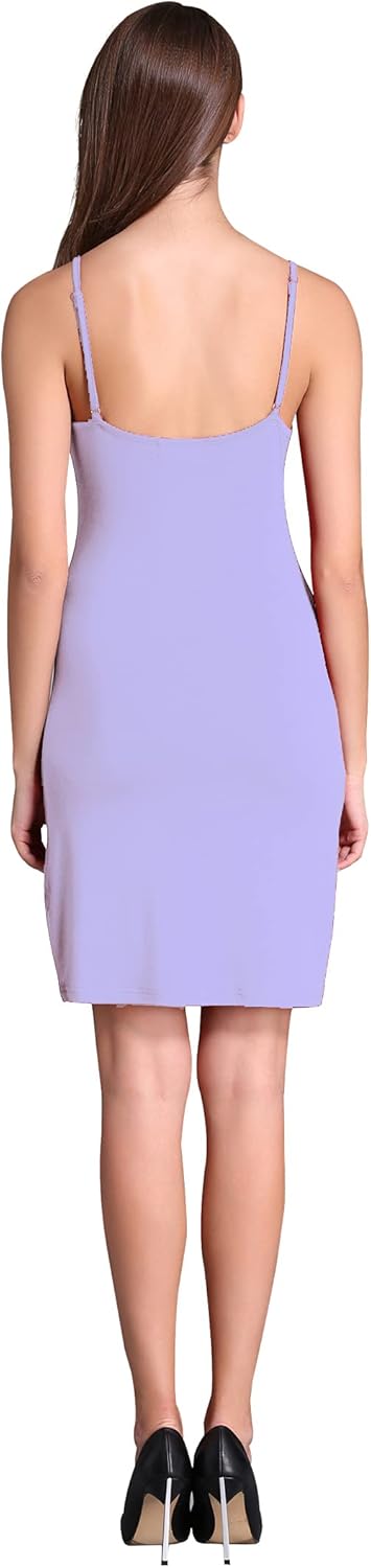 Coreal Full Slip For Women Under Dress Adjustable Spaghetti Strap Knee Length Slips Undergarment Nightwear - Image 5