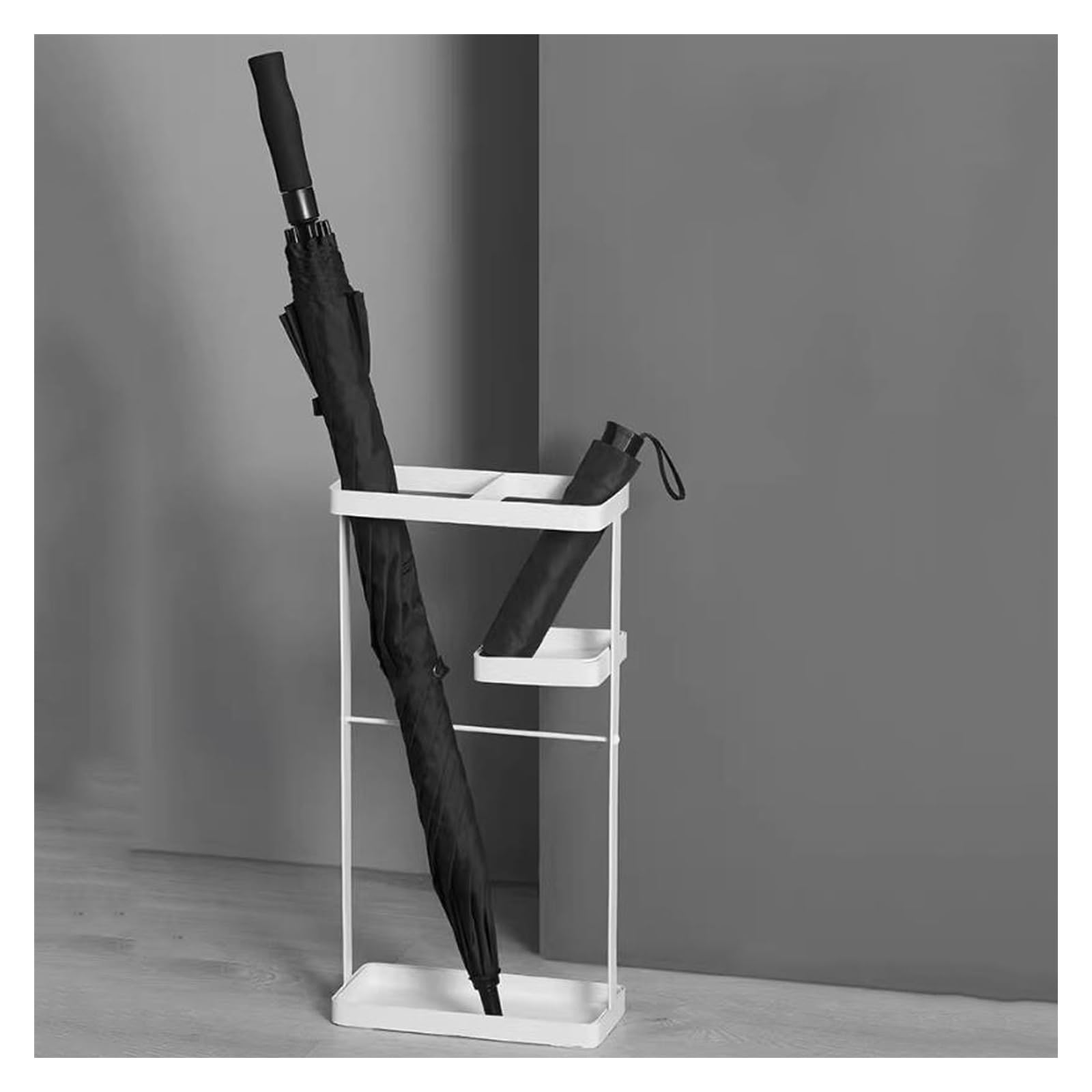 HYLYGFH Floor Standing Umbrella Holder - Metal Umbrella Stand Rack for Entryway, Space-Saving Umbrella nizer and Bucket Shelf for Home & Office Decoration