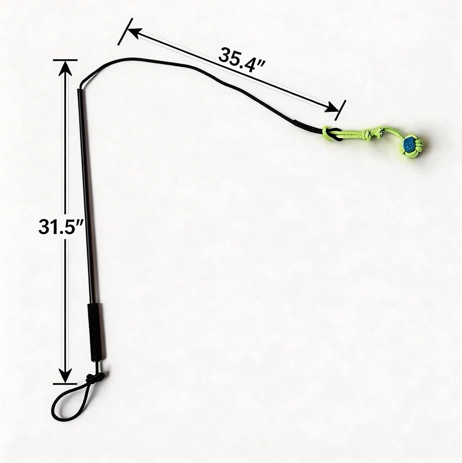 Foldable Flirt Pole for Small & Medium Dogs, 5-in-1 Replacement Heads + Woven Ball, Durable Braided Rope Teaser Wand, Interactive Outdoor Training Toy for Exercise & Play