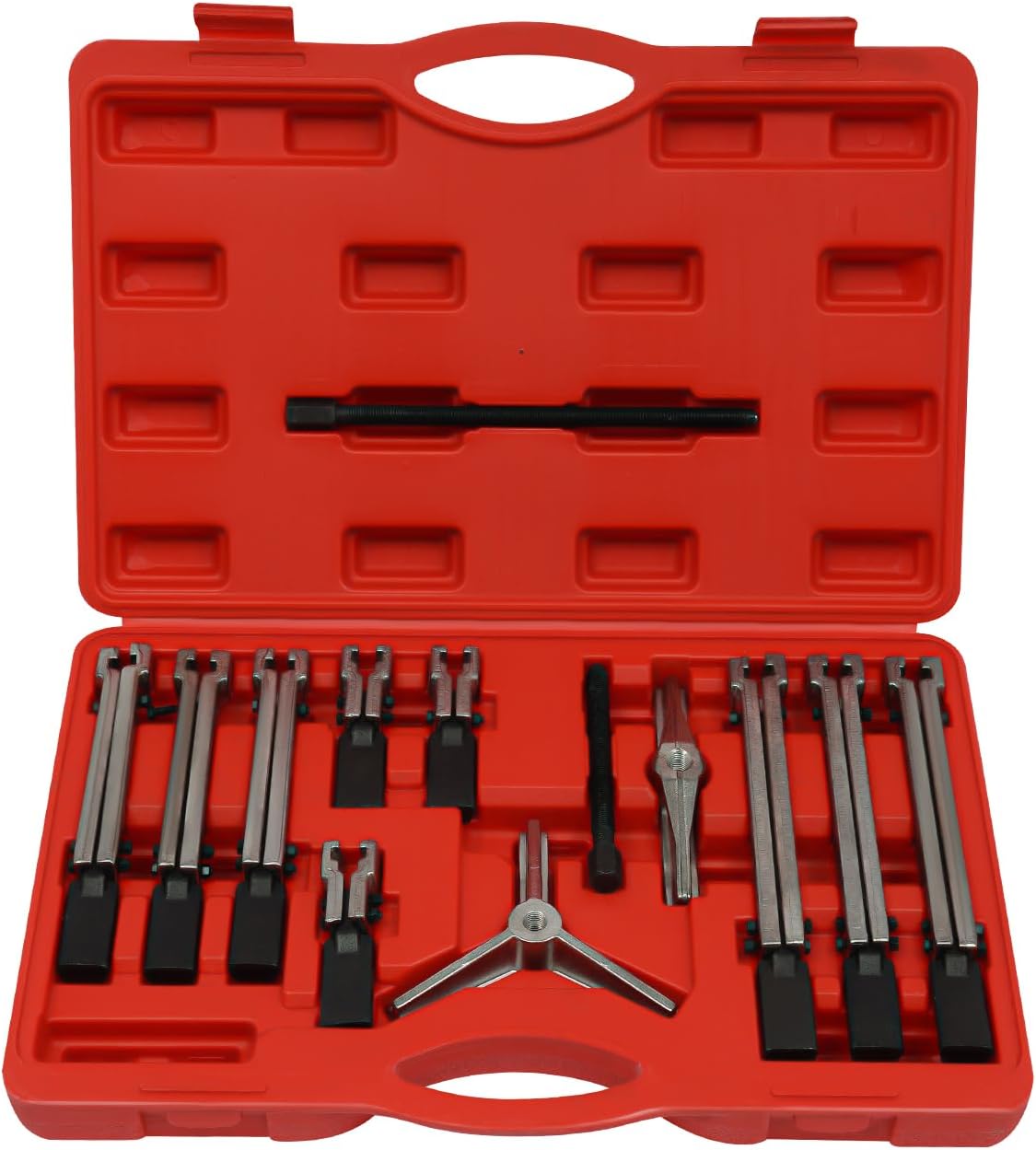 13Pcs Bearing Puller Kit, 2 & 3 Jaw Puller Set with Storage Box, Heavy Duty Flywheel Gear Pulley Remover Tool for Automotive Mechanical Repair