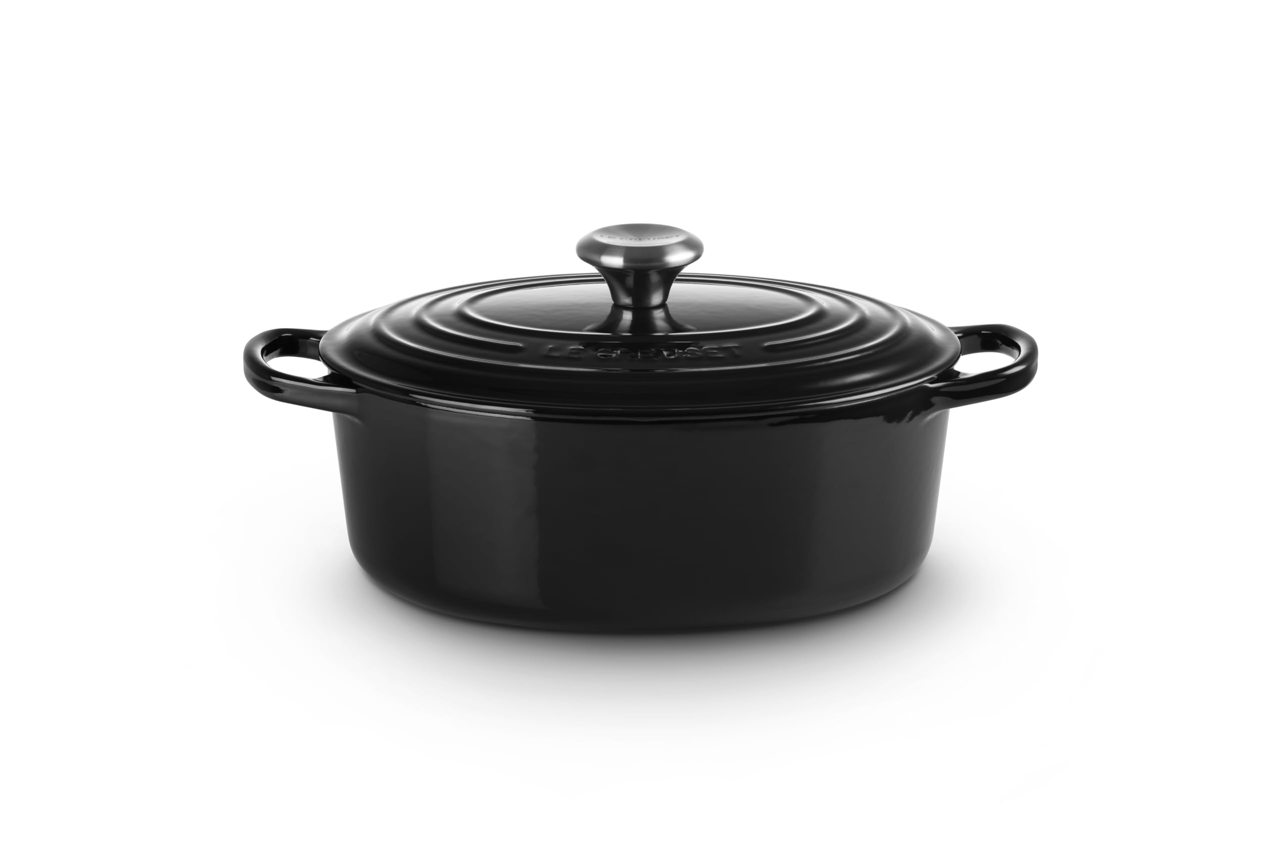 Le Creuset Signature Emaliowane, żeliwne naczynie do zapiekania z pokrywką, owalne, 27 cm, 4,1 l, czarny onyks, 21178271402430