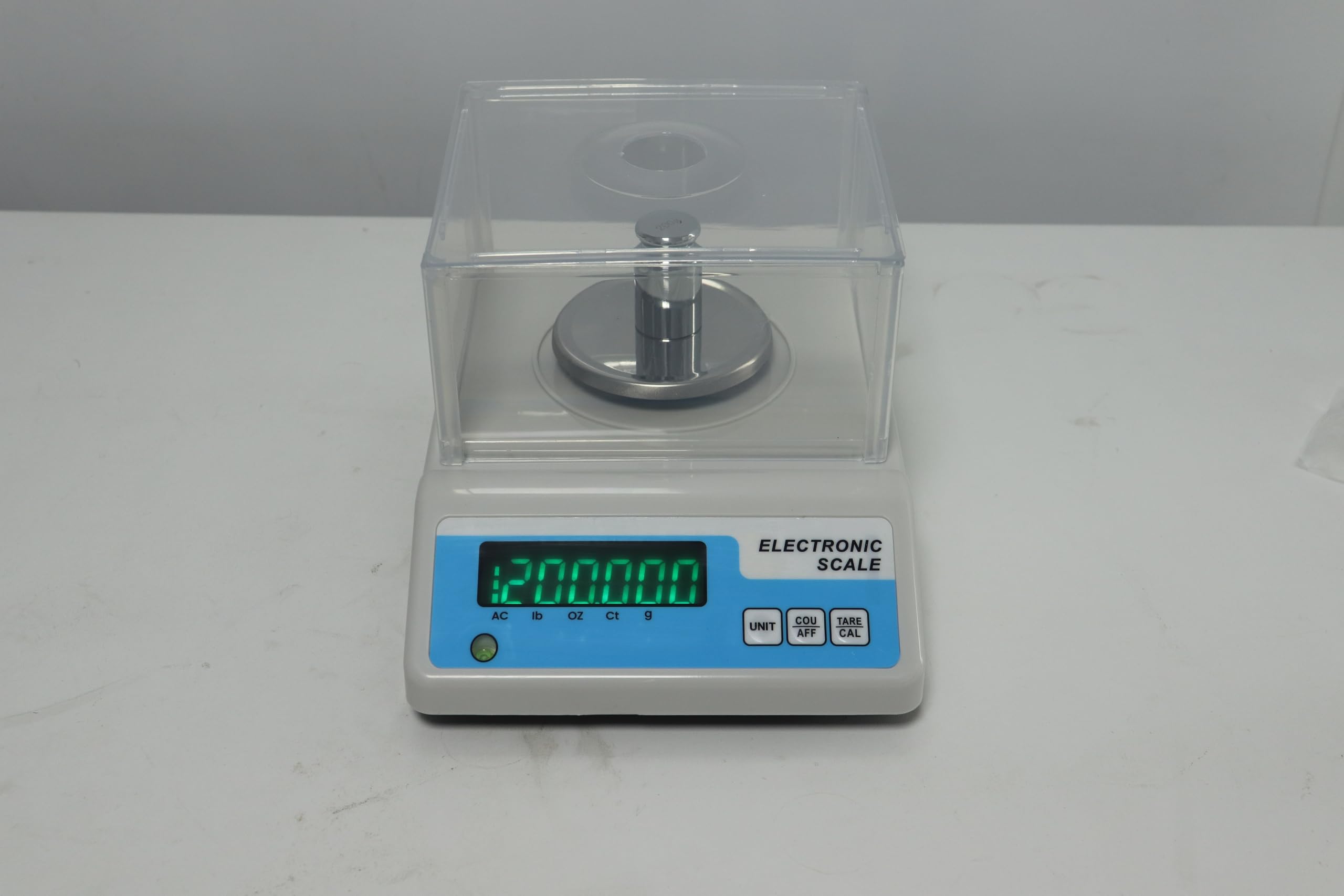 Laboranalytische Waage, 500 g x 0,001 g, 001 g, hochpräzise Digitalwaage mit Windschutzscheibe, Schmuckwaage für Goldpulver, Labor, Küche, Schule, 5 Einheiten LCD-Display