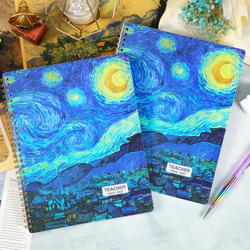 Image of Teacher Planner 2026-2027 - Academic Lesson Planner, Jul 2026 - Jun 2027 | Weekly & Monthly Planner, 12 Colorful Monthly Tab, Premium Paper, Inspirational Quotes, Helps Better Teaching, 8.5 inch x 11 inch