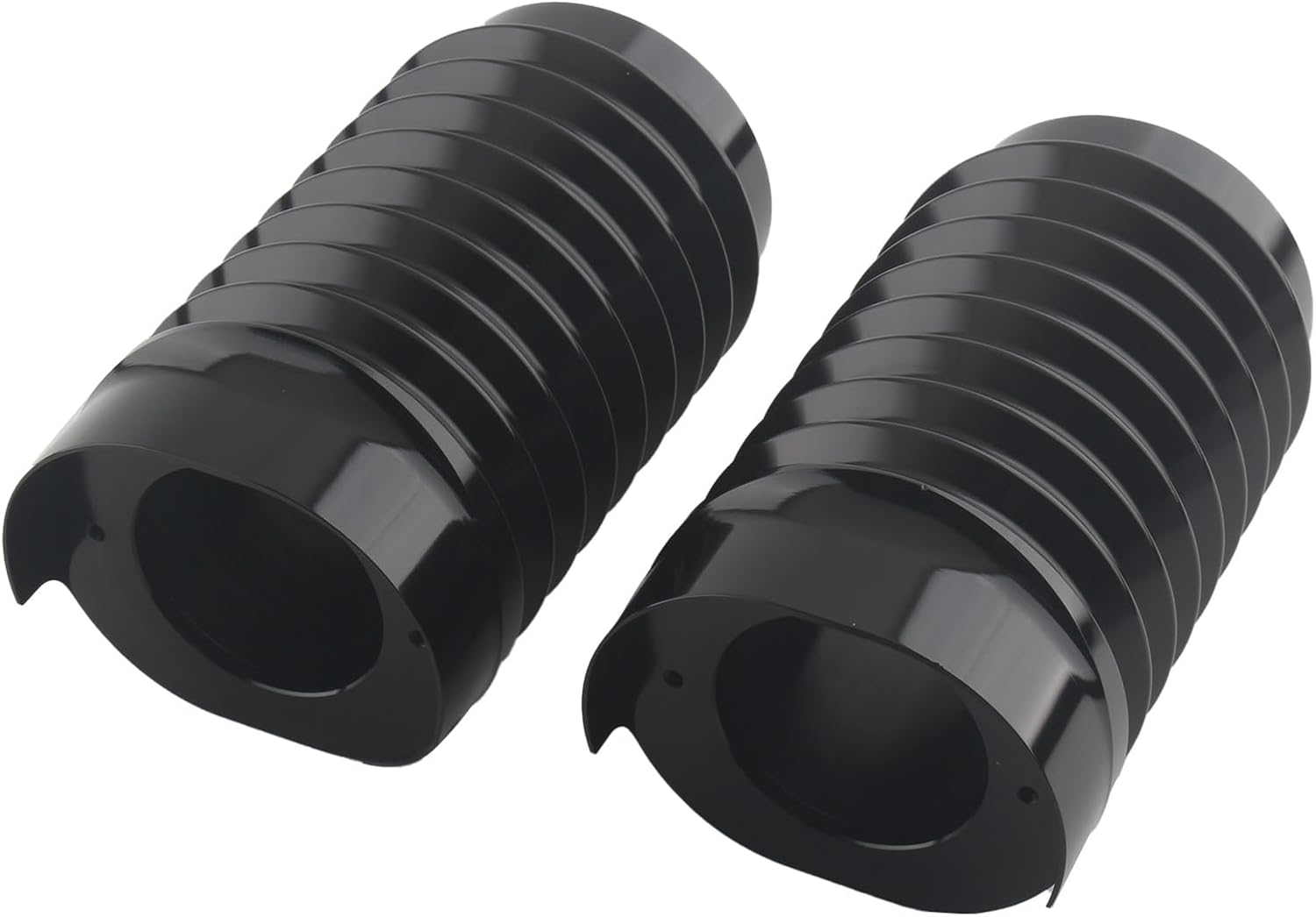 Black Retro Fork Boots Slider Cover Compatible with Harley Touring Electra Glide Street Glide Road Glide Road King CVO 2014-up