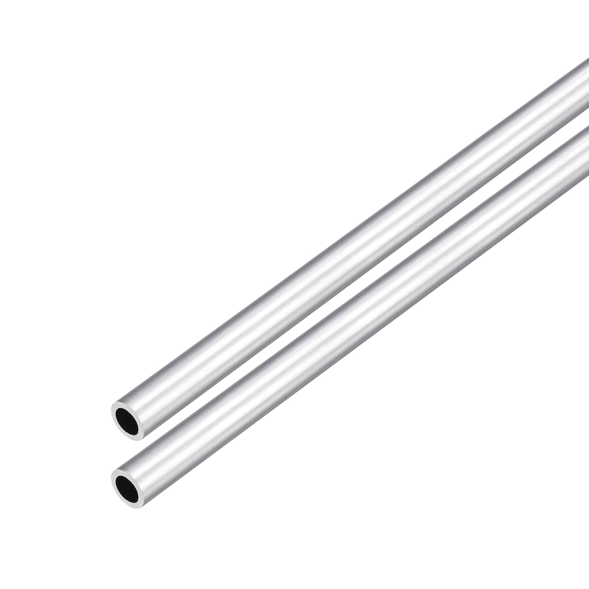 DMiotech 2-pak (8 mm śr. x 6 mm ID) 6063 aluminiowa okrągła rura o długości 200 mm przemysłowe metalowe rury do maszyn rama budowa projektów DIY