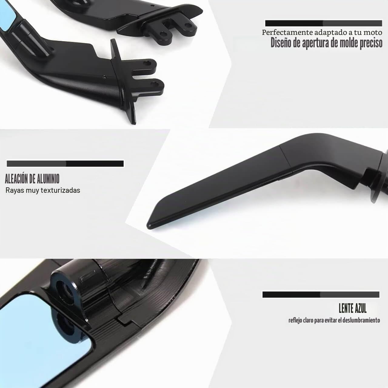 Adecuado para YAMAHA T MAX 560 2020 2021 T-Max 500 2004-2012 T-MAX 530 2012-2019 Espejos retrovisores de motocicleta Espejos laterales giratorios, Espejos de manillar de motocicleta delanteros