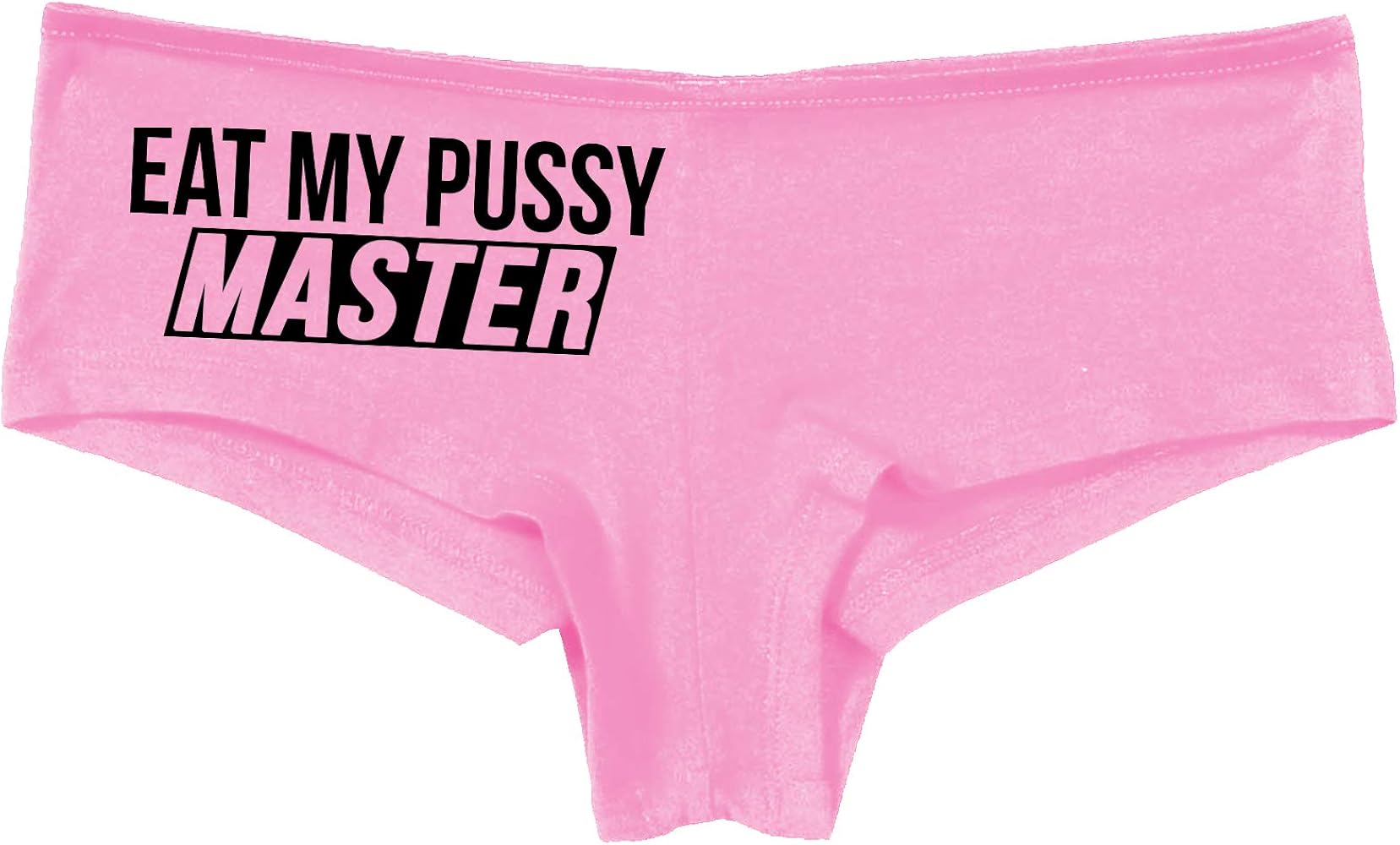boyshort panties pussy Knaughty Knickers Eat My Pussy Master Lick Me Oral Sex Pink Boyshort Panties at Amazon Women's Clothing store