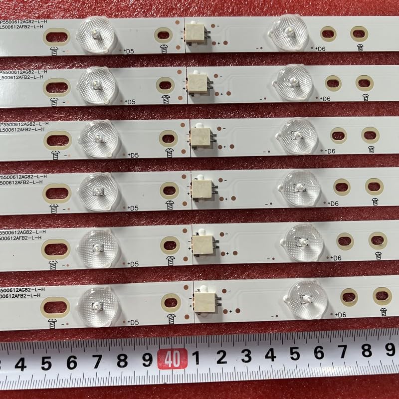 Bande de rétroéclairage LED for modèles 50pug6102, Le50u7970, 50put6400/60, 50PUH6400, 50PUF6061, 500TT67 V2, 500TT68 V2, CL-2K15-D2P5-500-D612-V1 RL(2 Kit for 2 TV)