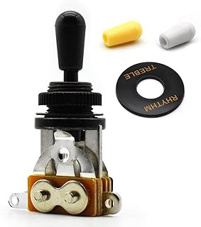 SoulDiM 3 Way Electric Guitar Toggle Switch Pickup Selector for Gibson Epiphone Les Paul Electric Guitar with Switch Knob Washer