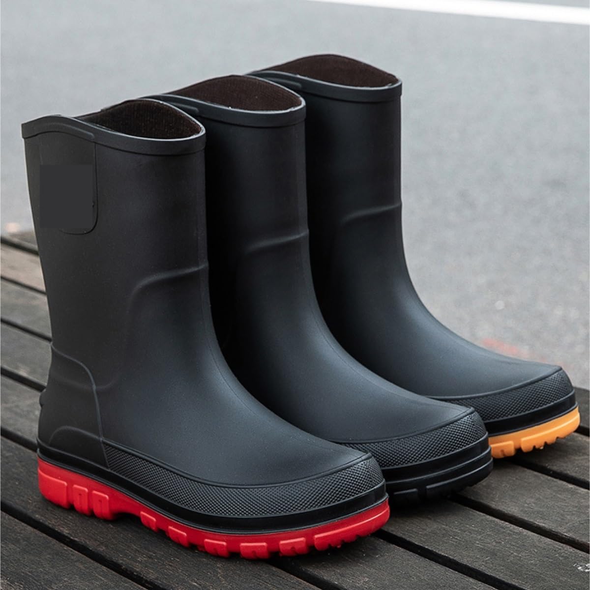 Buty Przeciwdeszczowe Męskie Antypoślizgowe, Wodoodporne, Średniej Wielkości Kalosze Robocze, Gumowe Buty Do Wędkowania I Wody Modne