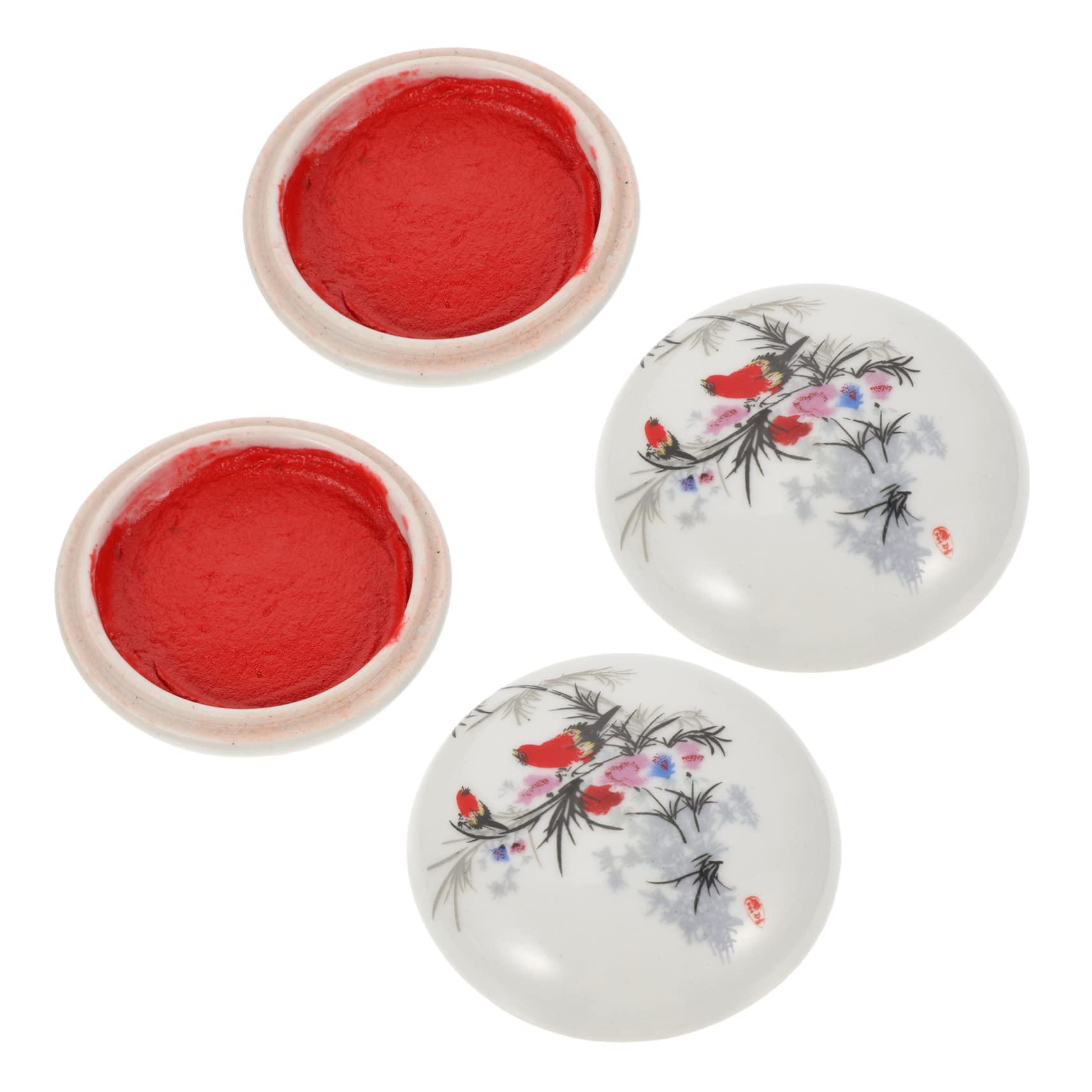 STOBOK 4pezzi Tampone per Calligrafia Ceramica da Stile Cinese Multiuso e Riutilizzabile per Artisti e Studenti